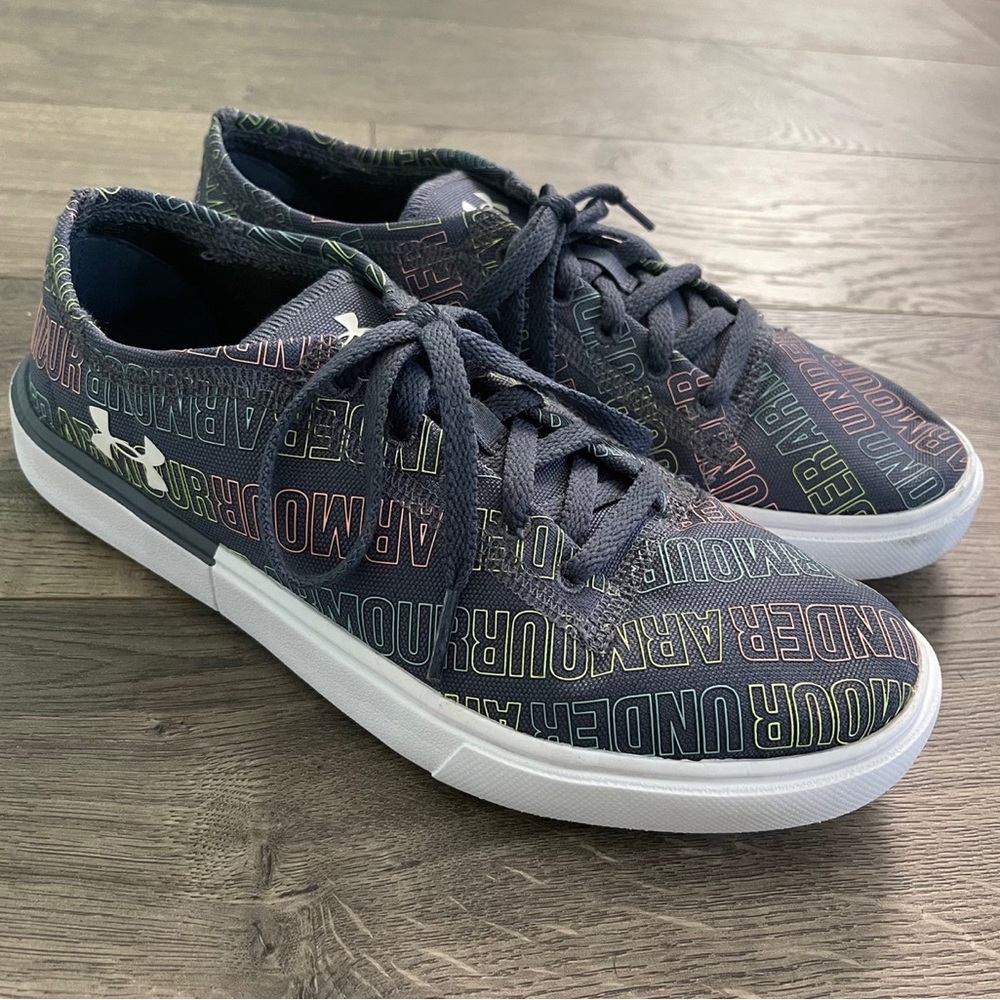 Under Armour Kickit2 Word Mark 4.5 Big Kids Sneakers - Picture 1 of 9